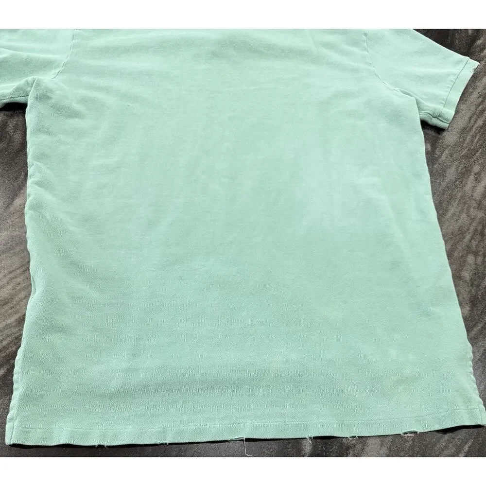 Vintage Polo Ralph Lauren Mens XL Mint Green Polo Shirt Distressed Purple Pony